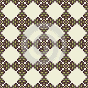 Decorativ seamless pattern with ornamental in floral style.