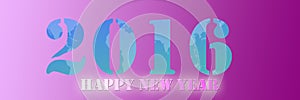 Decorative 2016 new year banner