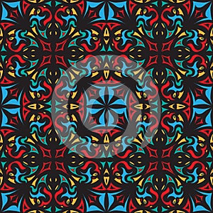 Decorative abstract eastern mediterranian seamless pattern photo