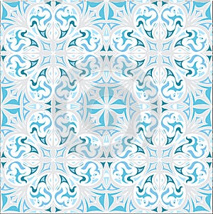 Decorative abstract eastern mediterranian seamless pattern photo