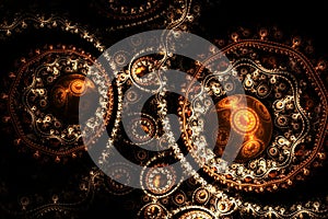 Decorative abstract fantasy fractal round