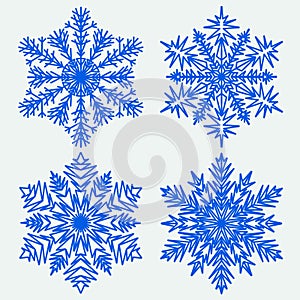 Decorative abstract snowflake.