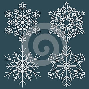 Decorative abstract snowflake.