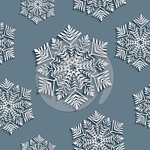 Decorative abstract snowflake. Seamless