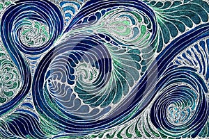 Decorative abstract waves in the ocean.
