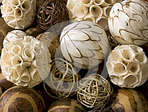 Decorative african christmas balls background