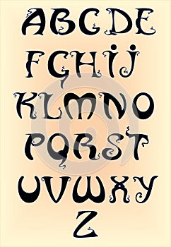 This is a decorative alphabet