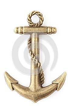 Decorative ancor on the empty white background