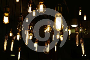 Decorative antique tungsten light bulbs