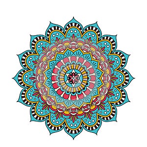 Decorative arabic round lace ornate mandala.