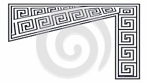 Decorative Architectural Border with Geometric Pattern Illustration, vector design Generative AI