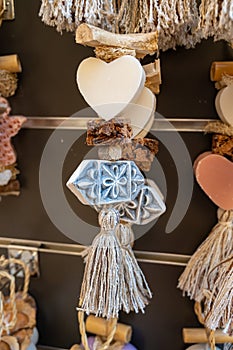 Decorative aromatic garlands with handmade natural fragrant soap for sale in Saint-Tropez, Provence, France