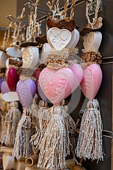 Decorative aromatic garlands with handmade natural fragrant soap for sale in Saint-Tropez, Provence, France