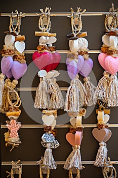 Decorative aromatic garlands with handmade natural fragrant soap for sale in Saint-Tropez, Provence, France