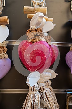 Decorative aromatic garlands with handmade natural fragrant soap for sale in Saint-Tropez, Provence, France