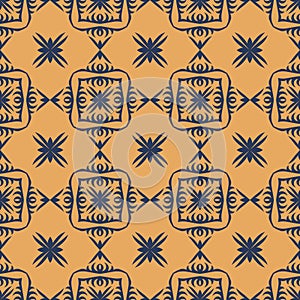 Decorative Asian Folk Seamless Pattern.