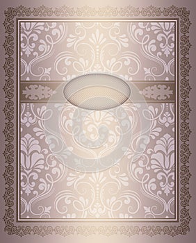 Decorative background with border and patterns