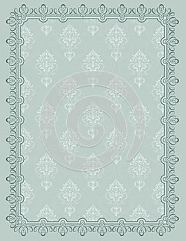 Decorative background with border and patterns