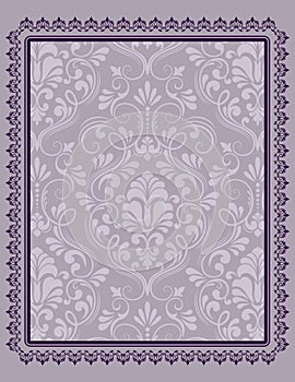 Decorative background with border and patterns
