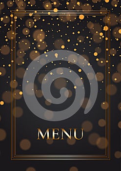 Decorative background for a Christmas or New Year menu design