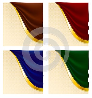 Decorative background with drapery