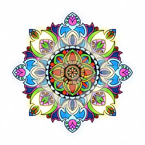 Decorative background with ornamental round pattern mandala. Element for design in indian style