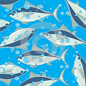 Decorative background of sea commercial fish tunny