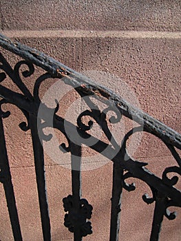 Decorative banister and wall