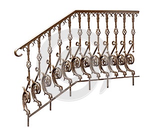 Decorative banisters, railing.