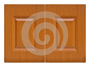 Decorative beige two wooden oak kitchen cabinet door