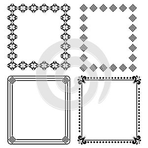 Decorative black frames