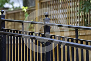 decorative black wrought iron fence metai steel
