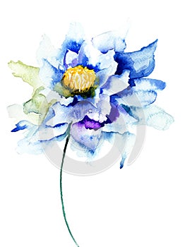 Decorative blue flower