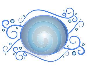 Decorative Blue Web Page Logo
