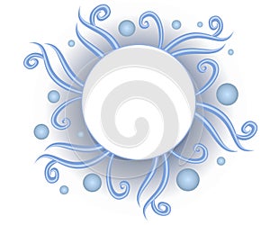 Decorative Blue Web Site Logo