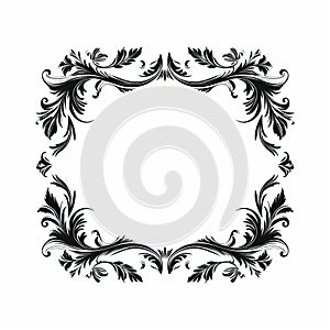 Decorative Border And Frame Art Style Vector On White Background