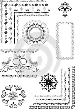 Decorative border, frame of ornament.Graphic arts.