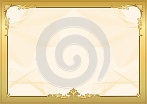 Decorative border and frame template in square shape, vintage frame design for certificate, diploma, voucher and greeting card