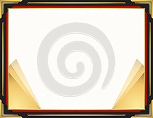 Decorative border and frame template in square shape, vintage frame design for certificate, diploma, voucher and greeting card