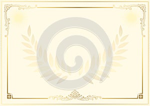 Decorative border and frame template in square shape, vintage frame design for certificate, diploma, voucher and greeting card