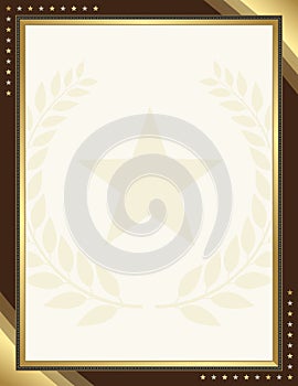 Decorative border and frame template in square shape, vintage frame design for certificate, diploma, voucher and greeting card