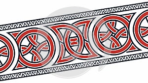 Decorative Border Pattern with Interlocking Designs, vector design Generative AI