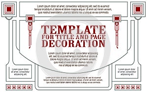 Decorative borders and frames Art Nouveau style