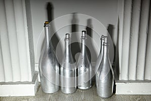 Decorative bottles in the interior.