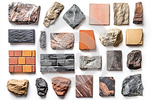 Decorative Brick Arrangement on White