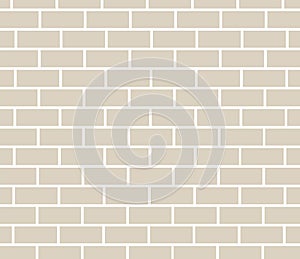Decorative brick wall with light bricks. Vector illustration of a brick wall