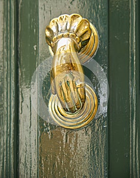 A decorative Bronze Door Handle, Malta