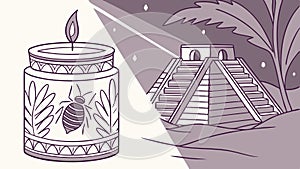 Decorative Candle Vector Art with Patterned Design, vector design Generative AI