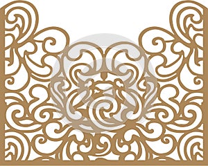 Decorative card. Laser cutting template