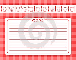 Decorative Card with Lines for Recipe Placement